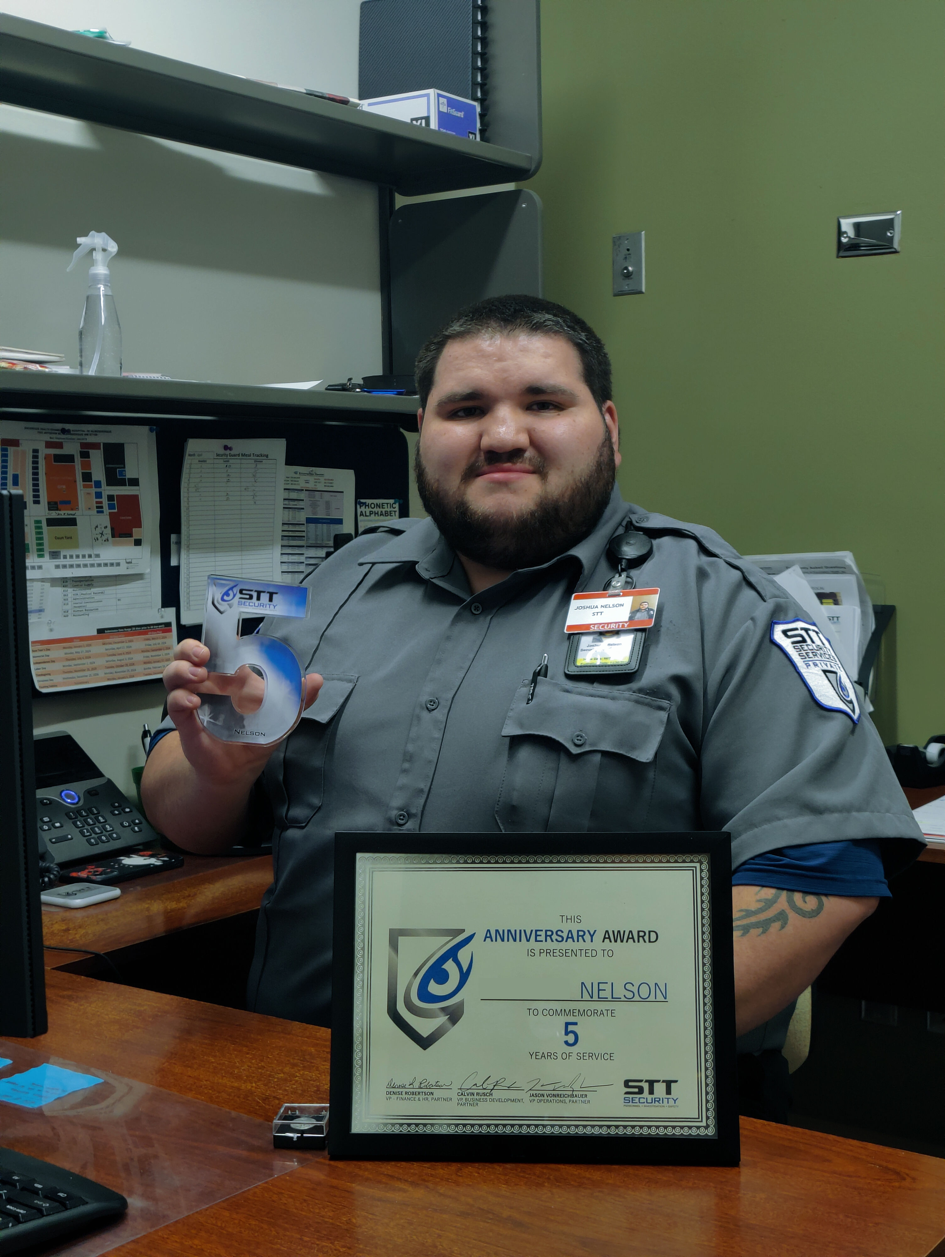 J. Nelson 5 Year Award